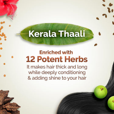 Mamaearth Kerala Thaali Hair Care Kit (Kerala Thaali Hair Oil - 150 ml + Kerala Thaali Shampoo - 250 ml + Kerala Thaali Conditioner - 250 ml) Goodness of 12 Herbs | Kerala’s Generational Expertise